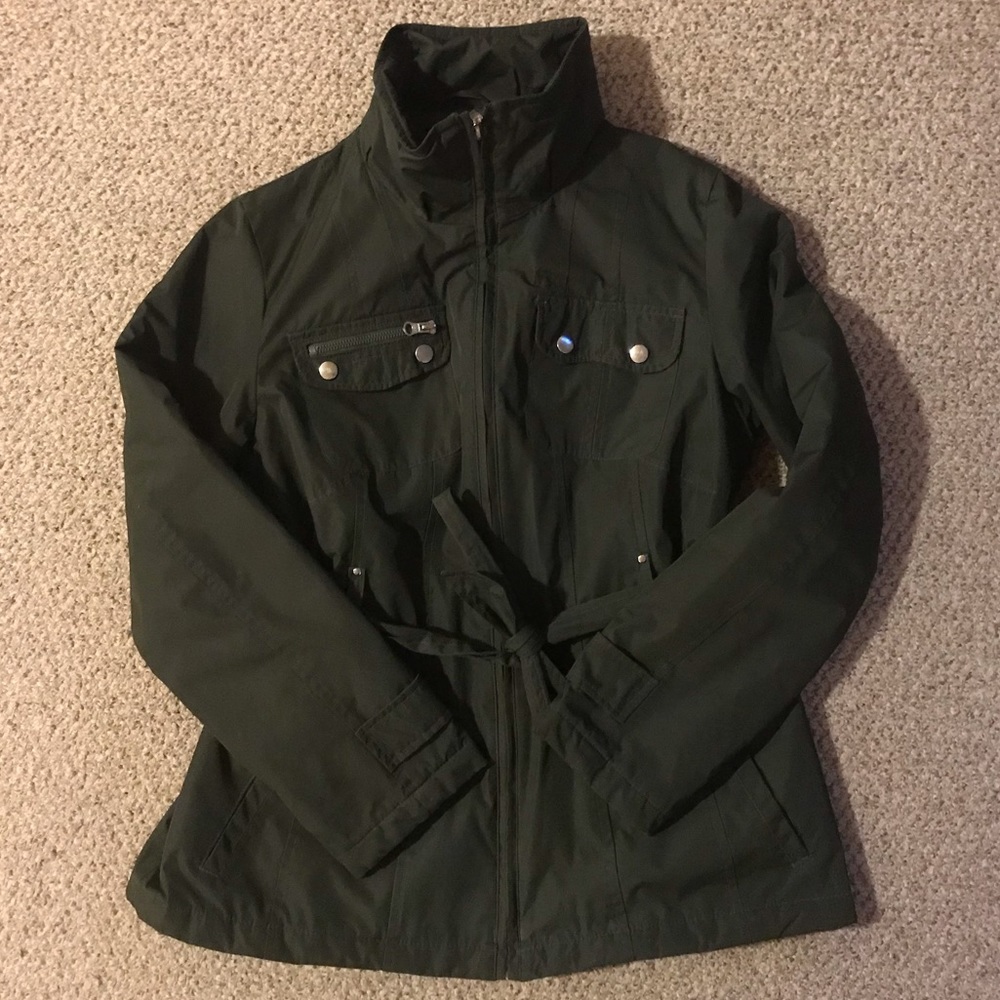 Weather tamer olive green winter coat